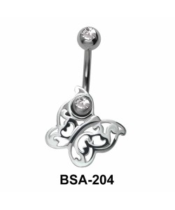 Butterfly Belly Piercing Design BSA-204