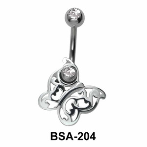 Butterfly Belly Piercing Design BSA-204
