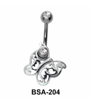 Butterfly Belly Piercing Design BSA-204