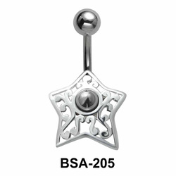 Star Filigree Belly Piercing Design BSA-205