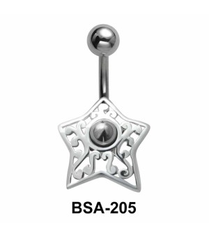 Star Filigree Belly Piercing Design BSA-205