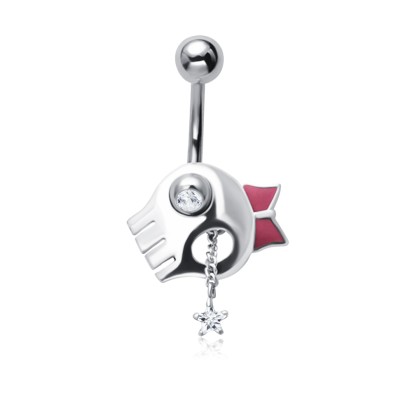 Bow Skull & Star Belly Piercing BSA-209