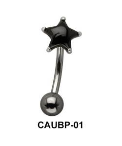 Dark Colored Ball Upper Belly Piercing CAUBP-01