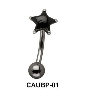 Dark Colored Ball Upper Belly Piercing CAUBP-01