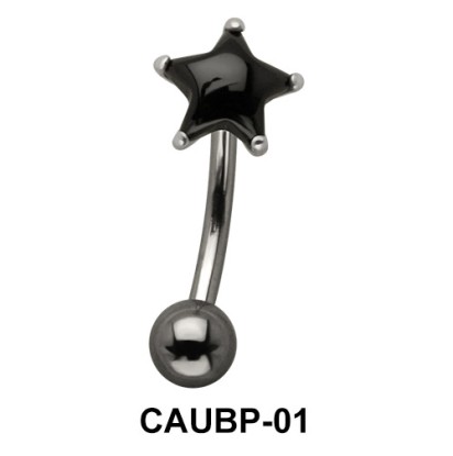 Dark Colored Ball Upper Belly Piercing CAUBP-01