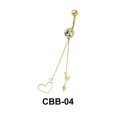 Heart and Arrow Shaped Belly Piercing CBB-04