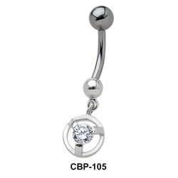 Stone Set Circular Belly Piercing CBP-105
