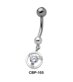 Stone Set Circular Belly Piercing CBP-105