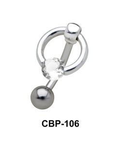 Stone Set Circular Belly Piercing CBP-106