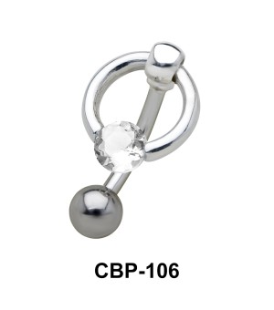 Stone Set Circular Belly Piercing CBP-106