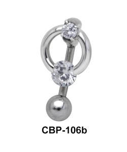 Stone Studded Circular Belly Piercing CBP-106b