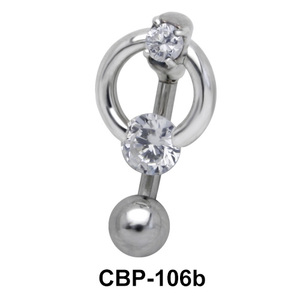 Stone Studded Circular Belly Piercing CBP-106b