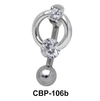 Stone Studded Circular Belly Piercing CBP-106b