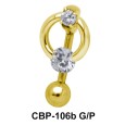 Stone Studded Circular Belly Piercing CBP-106b