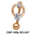 Stone Studded Circular Belly Piercing CBP-106b