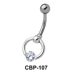 Stone Circular Ring Belly Piercing CBP-107