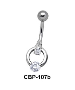 Circular Belly Piercing with Stone CBP-107b