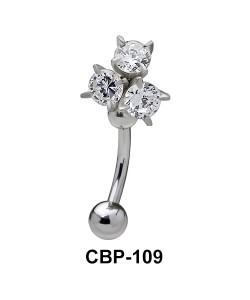 Triple Stone Belly Piercing CBP-109