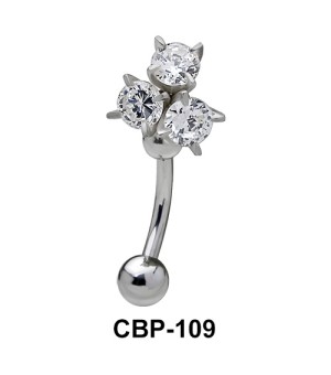 Triple Stone Belly Piercing CBP-109