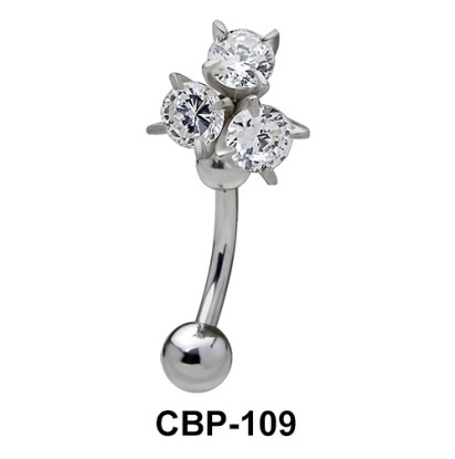 Triple Stone Belly Piercing CBP-109