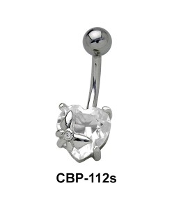 Bow with Heart Belly Piercing CBP-112s