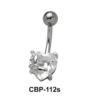 Bow with Heart Belly Piercing CBP-112s