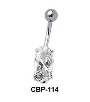 Big CZ Set Belly Crystal CBP-114