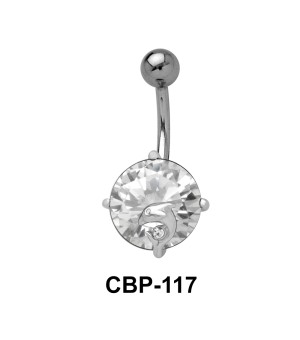 Blue Stone Fish Belly Piercing CBP-117