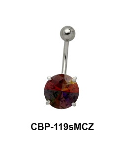 Multi Color CZ Belly Piercing CBP-119sMCZ