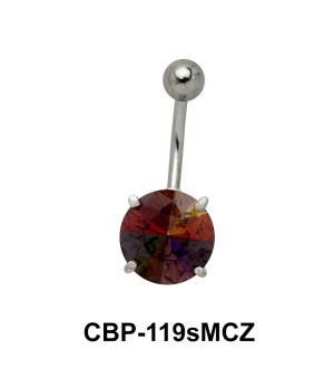 Multi Color CZ Belly Piercing CBP-119sMCZ