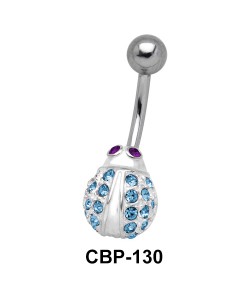 Stone Encrusted Ladybird Belly Piercing CBP-130