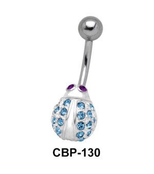 Stone Encrusted Ladybird Belly Piercing CBP-130