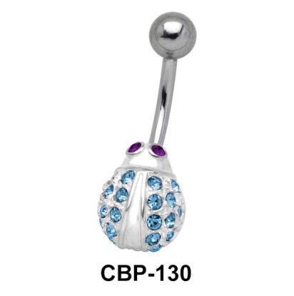 Stone Encrusted Ladybird Belly Piercing CBP-130