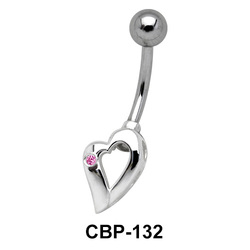 Heart Shaped Belly Piercing CBP-132