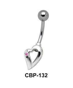 Heart Shaped Belly Piercing CBP-132