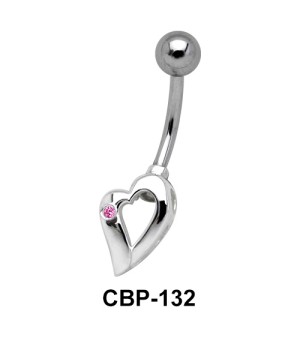 Heart Shaped Belly Piercing CBP-132