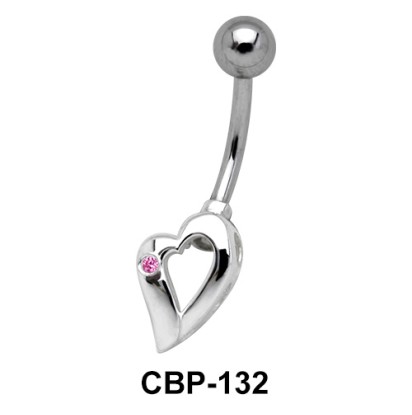 Heart Shaped Belly Piercing CBP-132