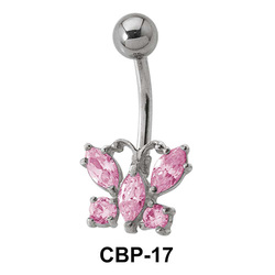 Butterfly with Stone Belly Piercing CBP-17