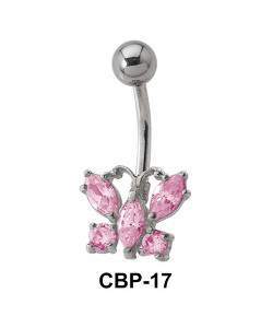 Butterfly with Stone Belly Piercing CBP-17