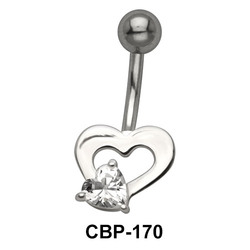 Heart Shaped Belly Piercing CBP-170