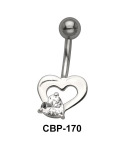 Heart Shaped Belly Piercing CBP-170