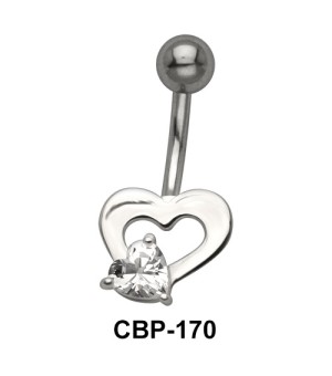 Heart Shaped Belly Piercing CBP-170