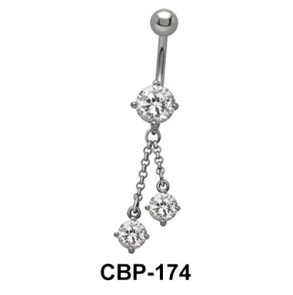 CZ Dangling Belly Piercing CBP-174