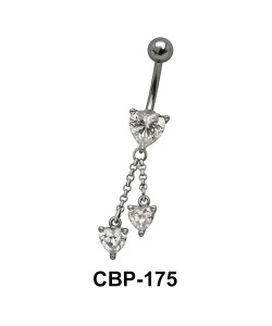 Heart Belly CZ Crystal CBP-175