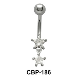 Double Star Shaped Belly Piercing CBP-186
