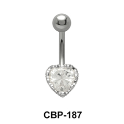 Heart Shaped Belly Piercing CBP-187