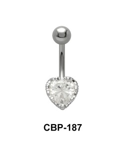 Heart Shaped Belly Piercing CBP-187