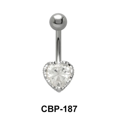 Heart Shaped Belly Piercing CBP-187