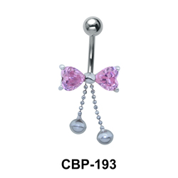Bright Bow with Balls Belly Piercing CBP-193