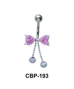 Bright Bow with Balls Belly Piercing CBP-193